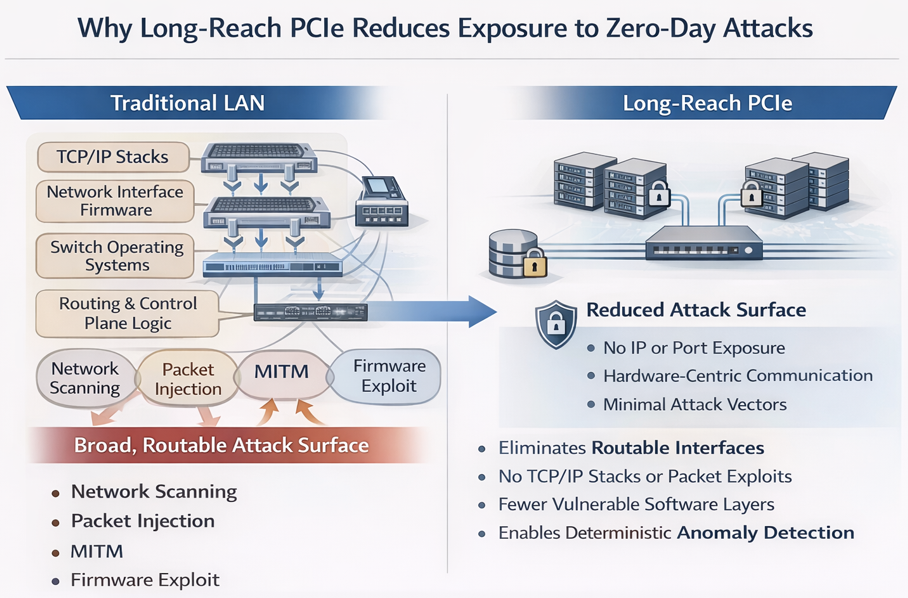 Why Long-Reach PCIe reduces exposure to zero-day attacks